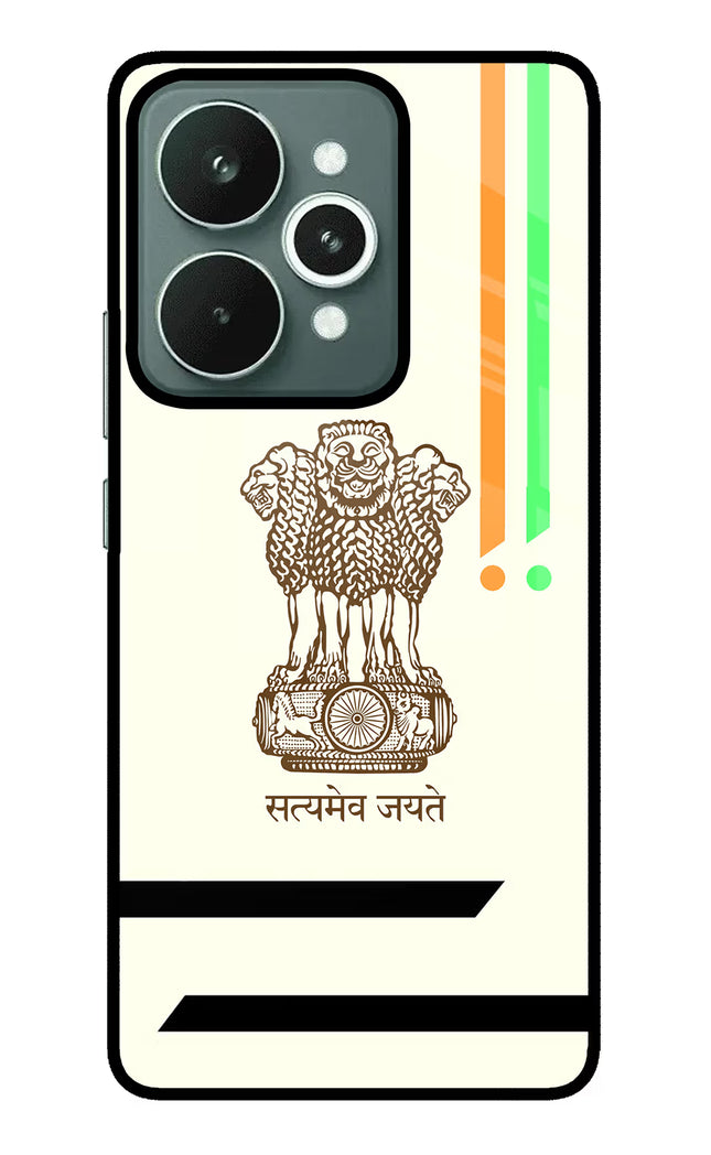 Satyamev Jayate Brown Logo Realme 15 Glass Case