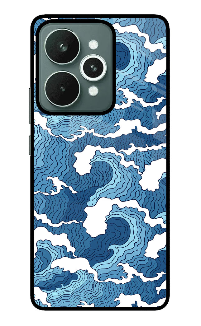 Blue Waves Realme 15 Glass Case