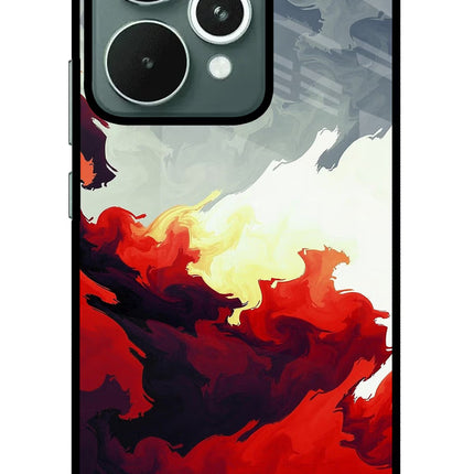 Fire Cloud Realme 15 Glass Case