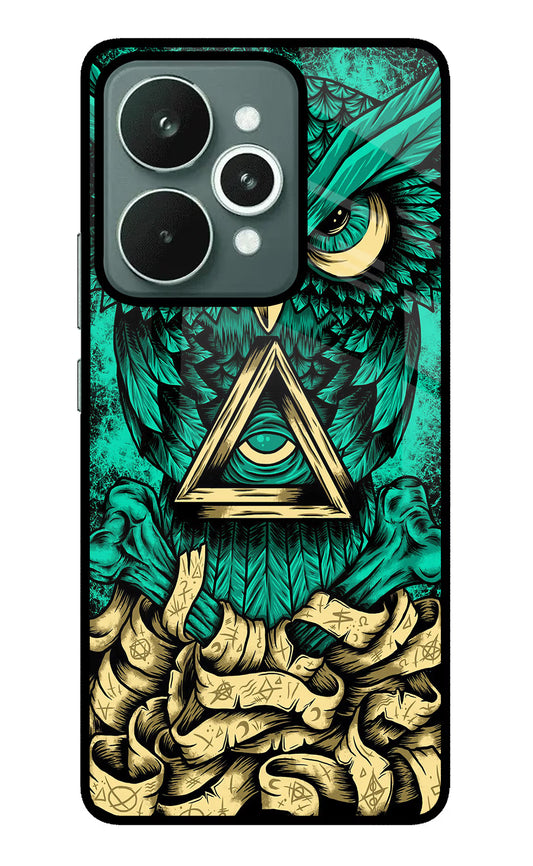 Green Owl Realme 15 Glass Case