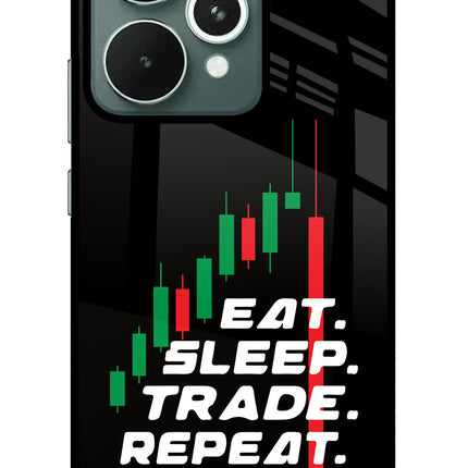 Eat Sleep Trade Repeat Realme 15 Glass Case