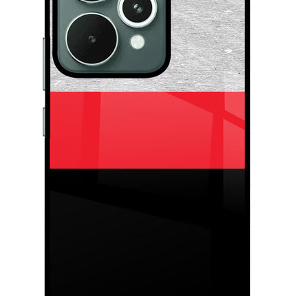 Tri Color Pattern Realme 15 Glass Case