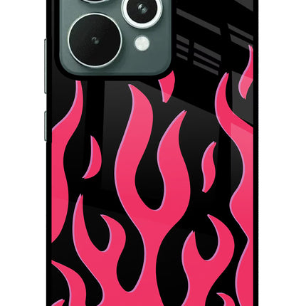 Fire Flames Realme 15 Glass Case