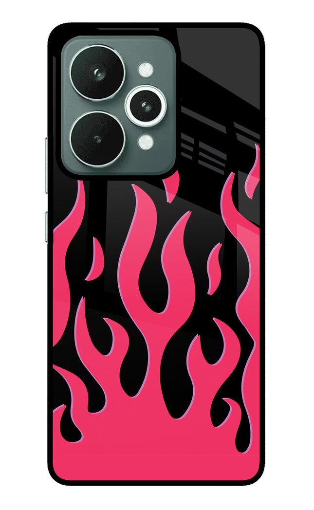 Fire Flames Realme 15 Glass Case