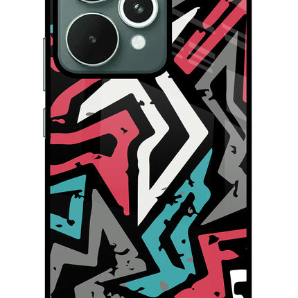 Geometric Graffiti Realme 15 Glass Case