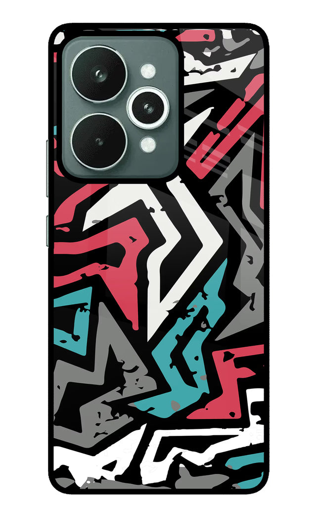 Geometric Graffiti Realme 15 Glass Case