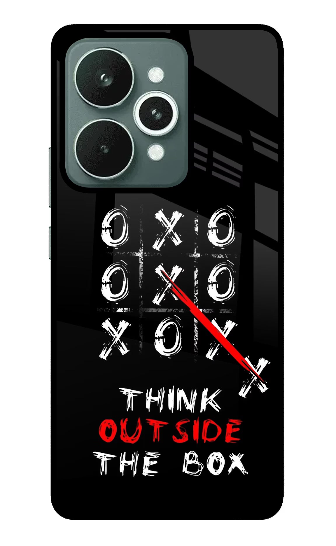 Think out of the BOX Realme 15 Glass Case Back Cover by Casekaro