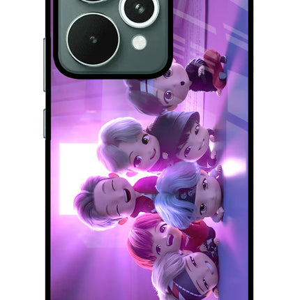 BTS Chibi Realme 15 Glass Case