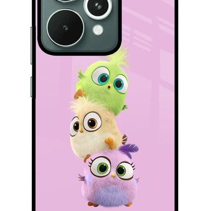 Cute Little Birds Realme 15 Glass Case