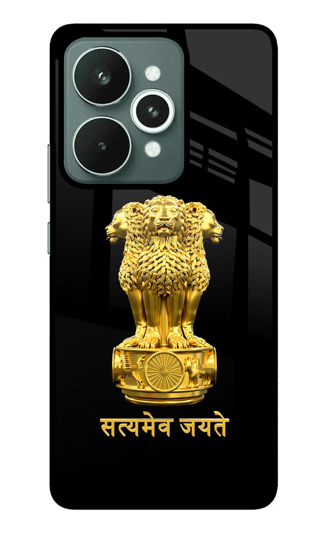Satyamev Jayate Golden Realme 15 Glass Case