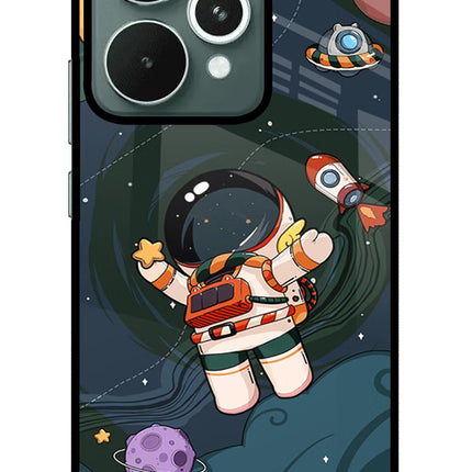 Cartoon Astronaut Realme 15 Glass Case