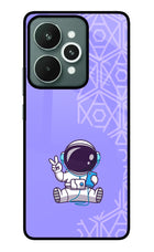 Cute Astronaut Chilling Realme 15 Glass Case