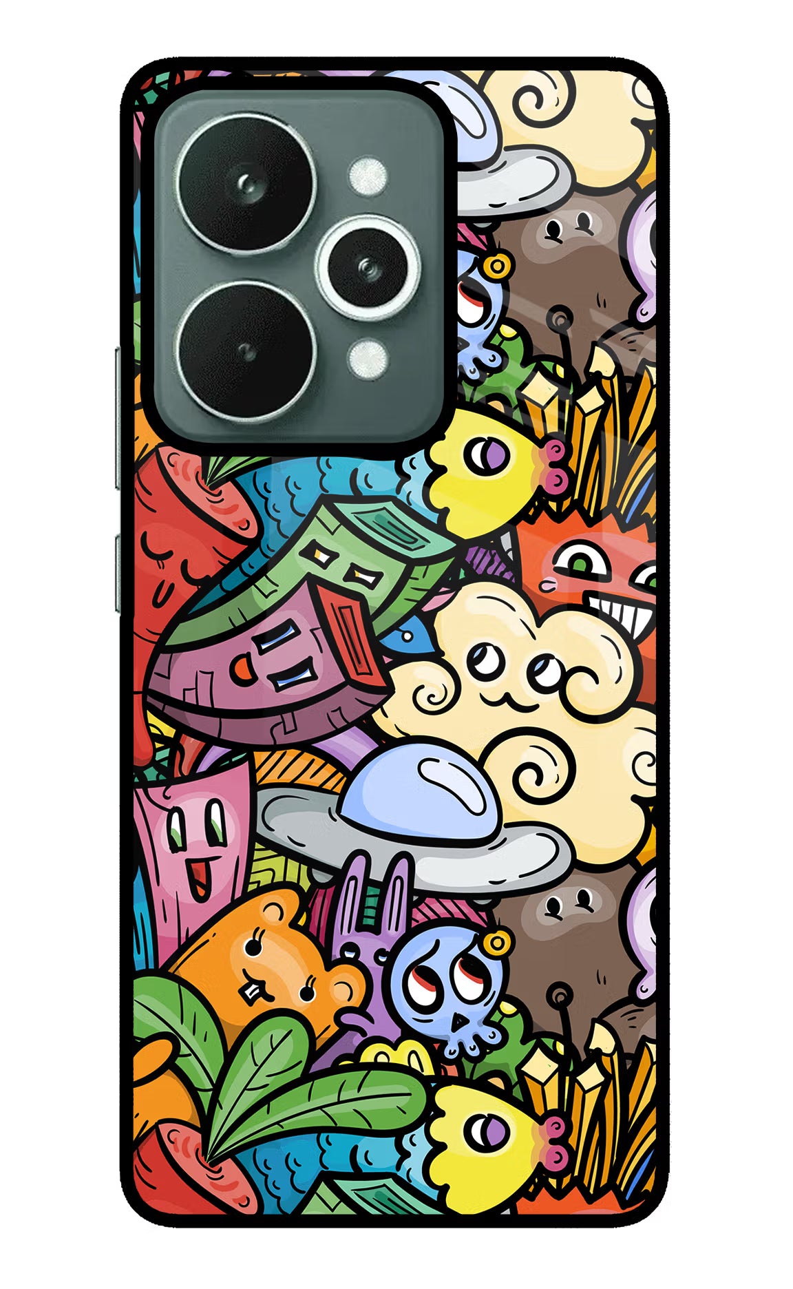 Veggie Doodle Realme 15 Glass Case