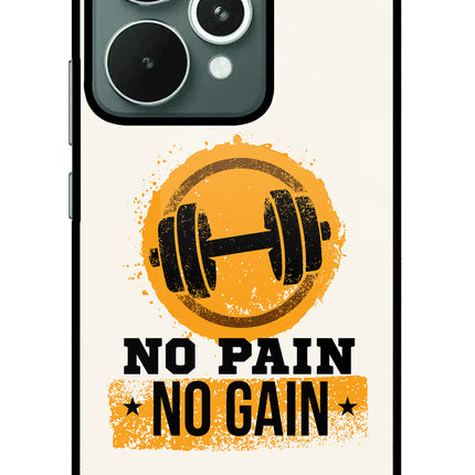 No Pain No Gain Realme 15 Glass Case