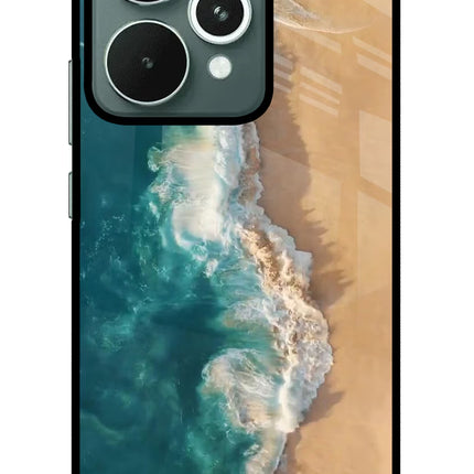 Ocean Beach Realme 15 Glass Case