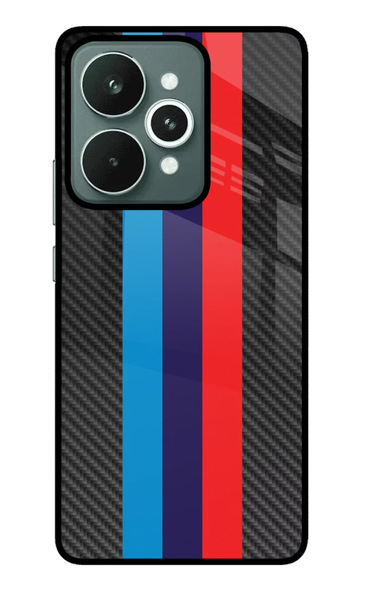 BMW Stripes Pattern Realme 15 Glass Case