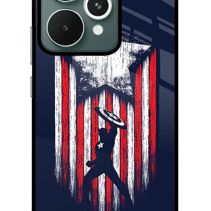 Captain America Marvel Art Realme 15 Glass Case