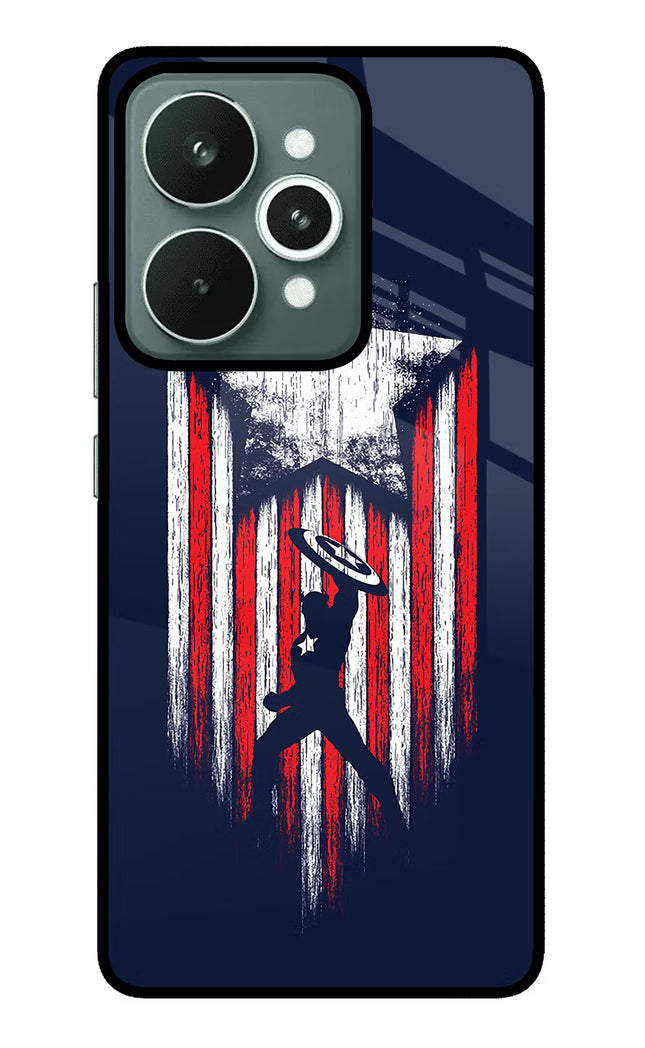 Captain America Marvel Art Realme 15 Glass Case