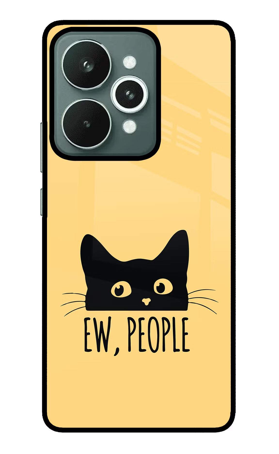 Ew People Catitude Realme 15 Glass Case Back Cover by Casekaro