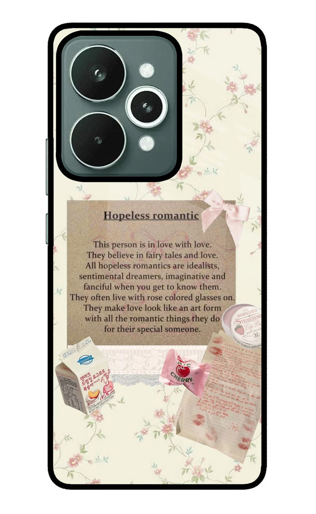 Hopeless Romantic Realme 15 Glass Case
