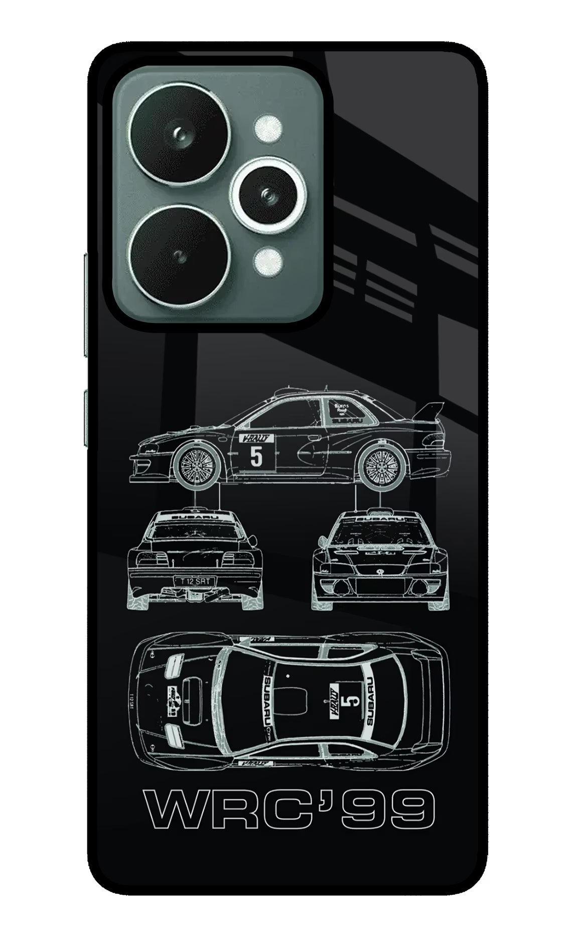WRC'99 Realme 15 Glass Case Back Cover by Casekaro