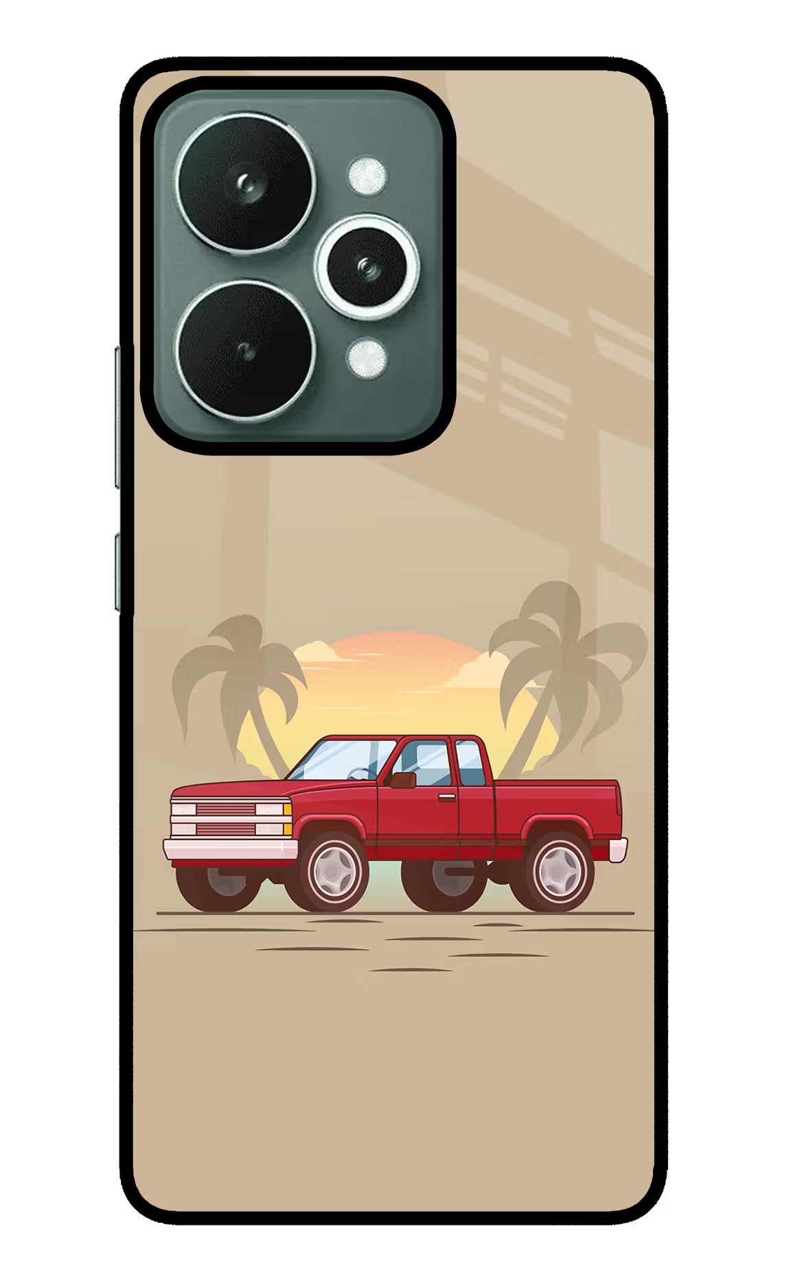 Desert Classic Drive Realme 15 Glass Case Back Cover by Casekaro