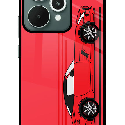 Red Velocity Realme 15 Glass Case