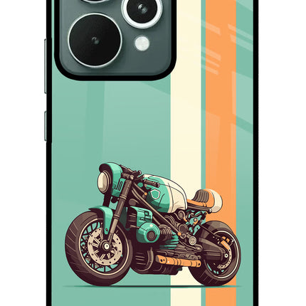 Striped Moto Drift Realme 15 Glass Case
