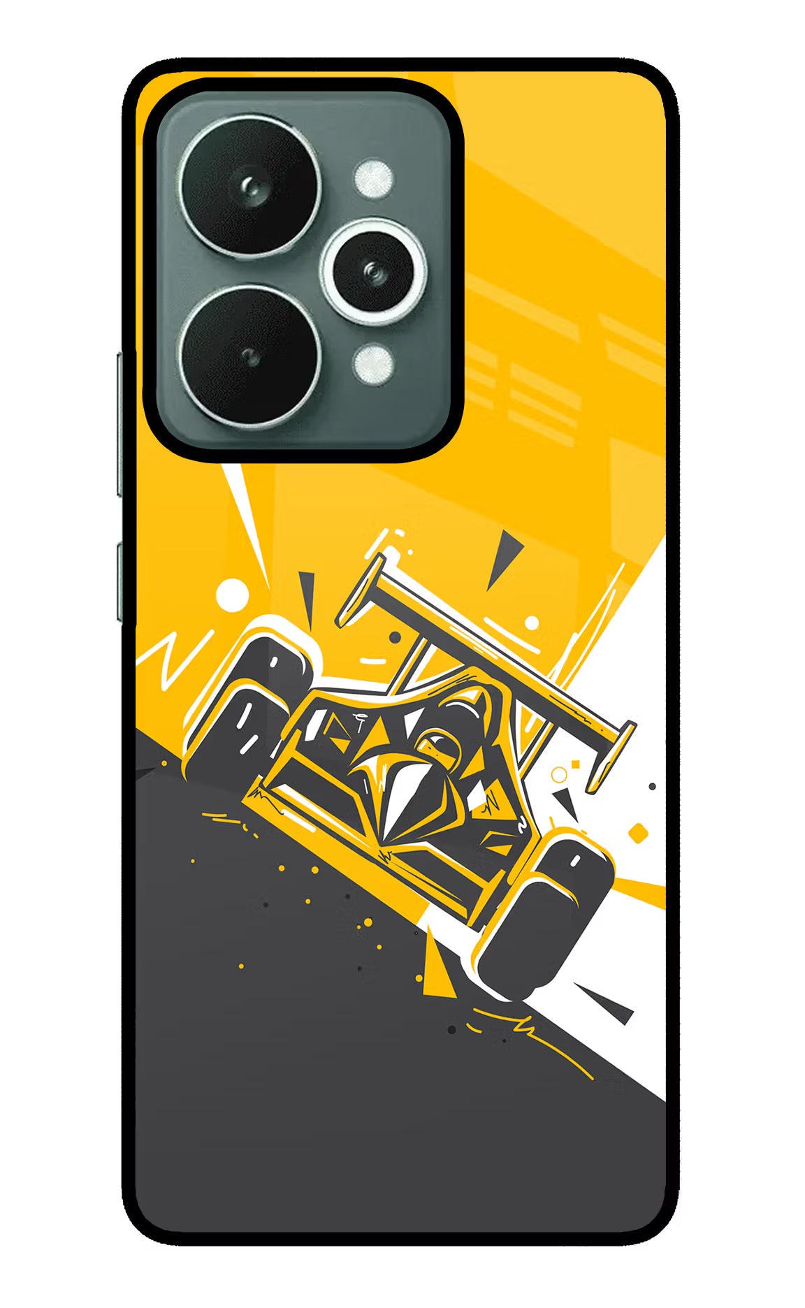Track King Realme 15 Glass Case Back Cover by Casekaro