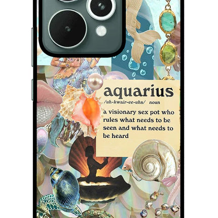 Aquarius Zodiac Realme 15 Glass Case