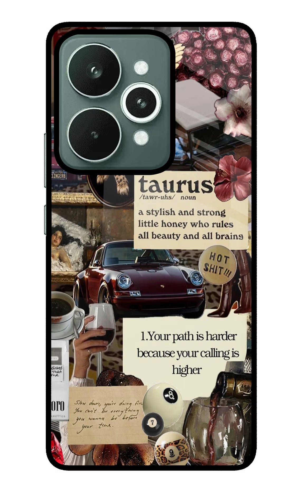 Taurus Zodiac Realme 15 Glass Case Back Cover by Casekaro