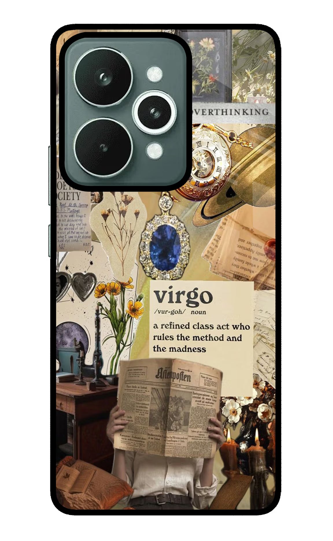 Virgo Zodiac Realme 15 Glass Case Back Cover by Casekaro