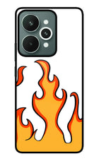 Fired Up – White Realme 15 Glass Case