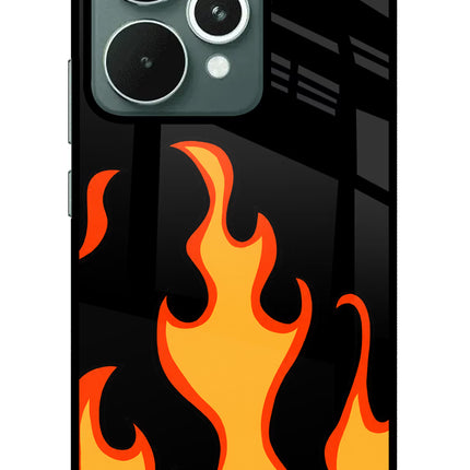 Fired Up – Black Realme 15 Glass Case
