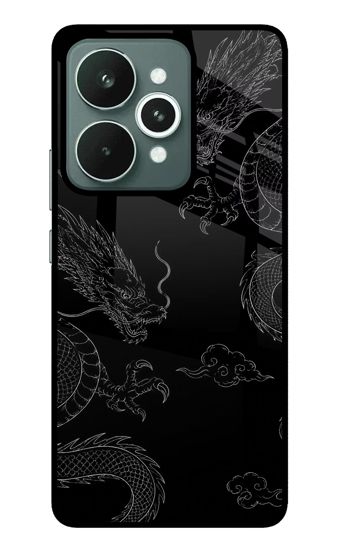 Twin Dragons Realme 15 Glass Case Back Cover by Casekaro