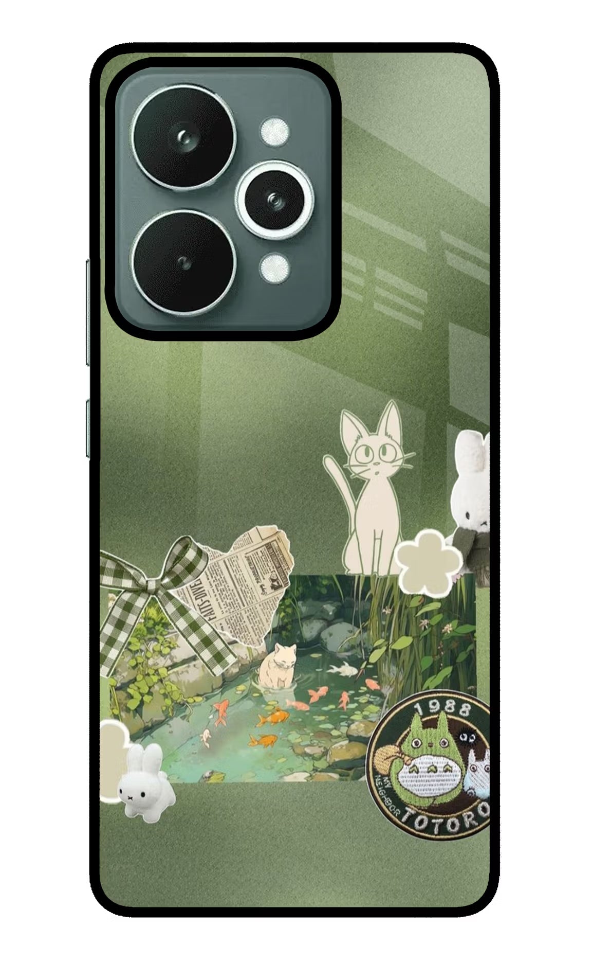Aesthetic anime Realme 15 Glass Case Back Cover by Casekaro