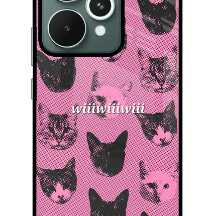 Pink Cats Realme 15 Glass Case