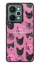 Pink Cats Realme 15 Glass Case