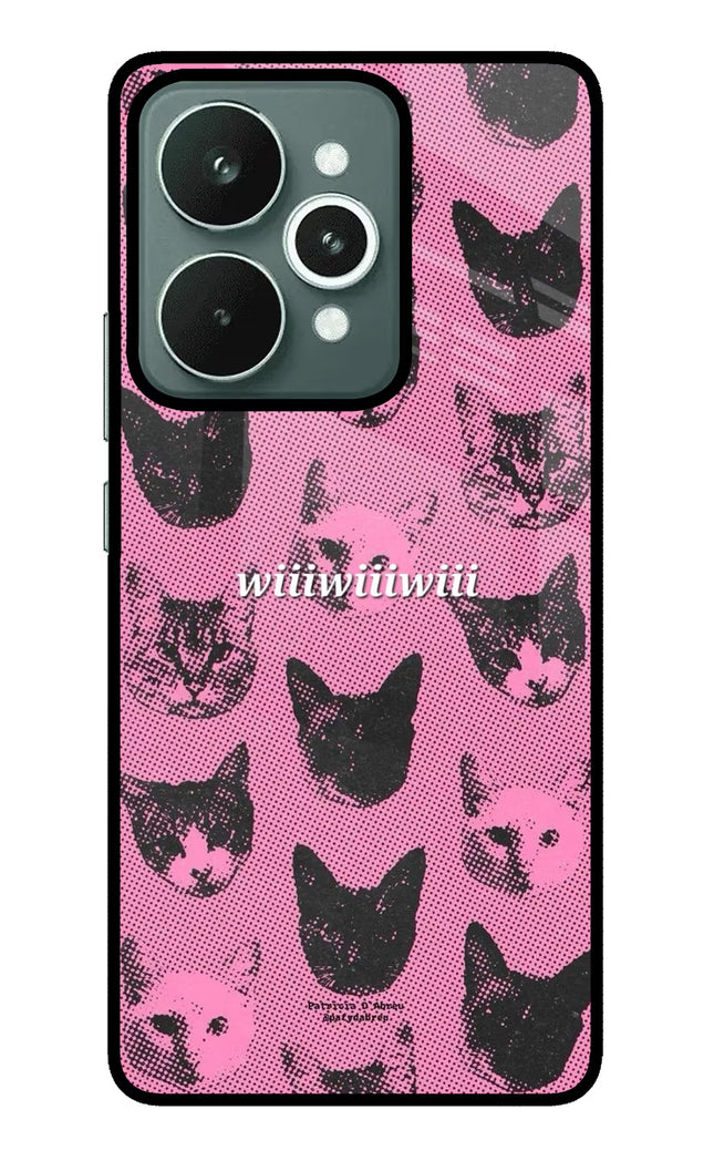 Pink Cats Realme 15 Glass Case