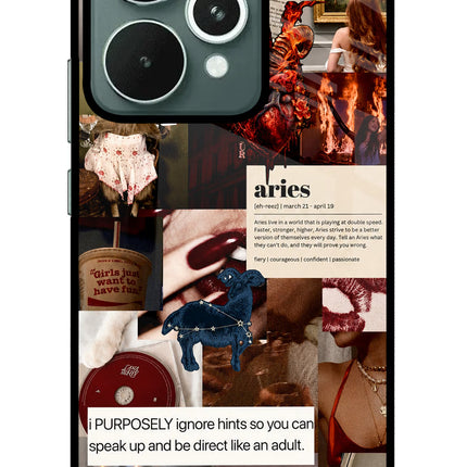 Zodiac Aries Realme 15 Glass Case