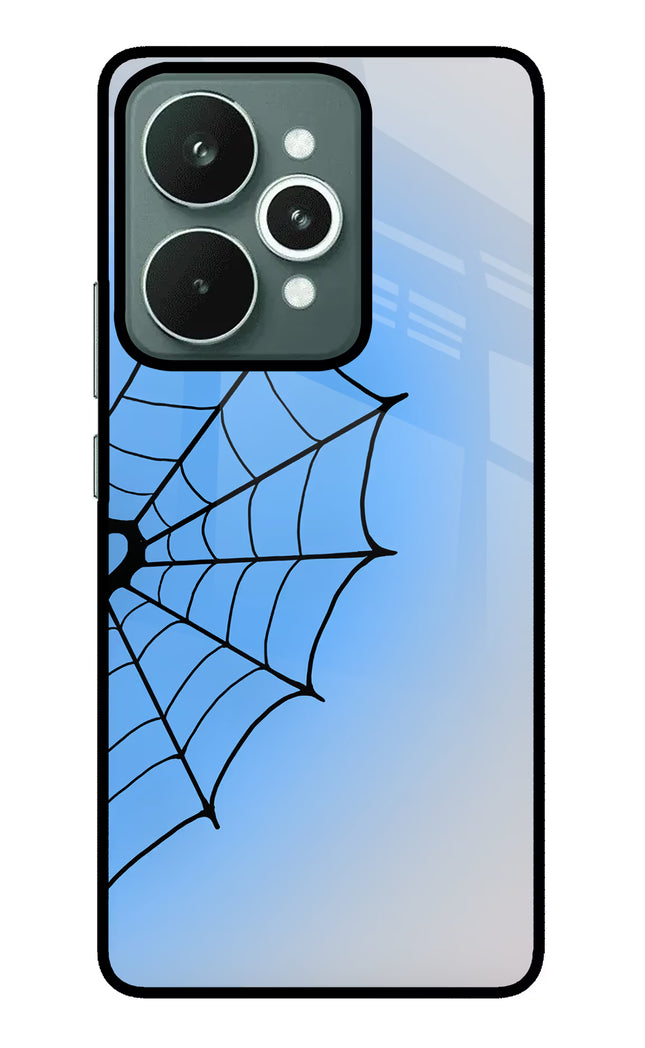 Blue Web Realme 15 Glass Case
