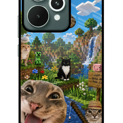 Minecraft Cat Chaos Realme 15 Glass Case