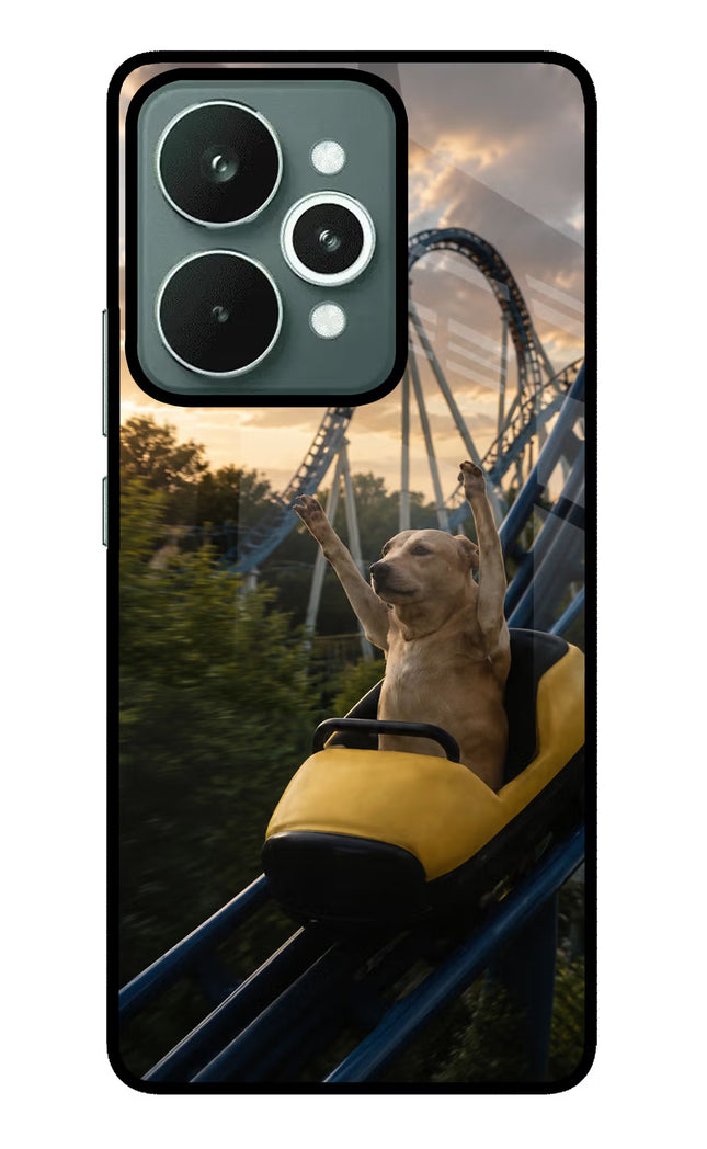 Rollercoaster Dog Realme 15 Glass Case