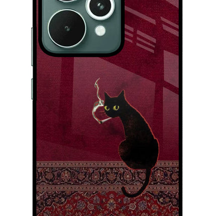 Midnight Cat Realme 15 Glass Case