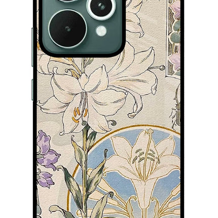 White Lily Realme 15 Glass Case