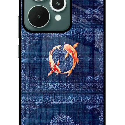 Koi Blue Realme 15 Glass Case