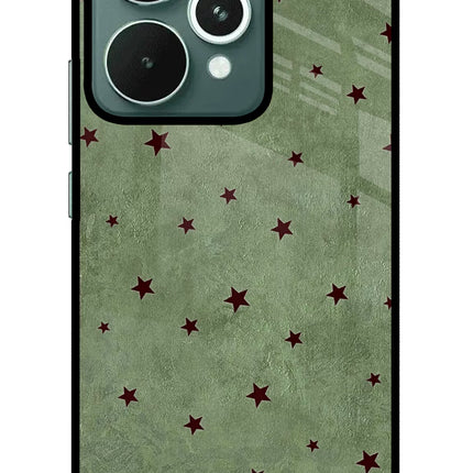 Green Stars Realme 15 Glass Case