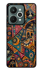 Folk Print Realme 15 Glass Case