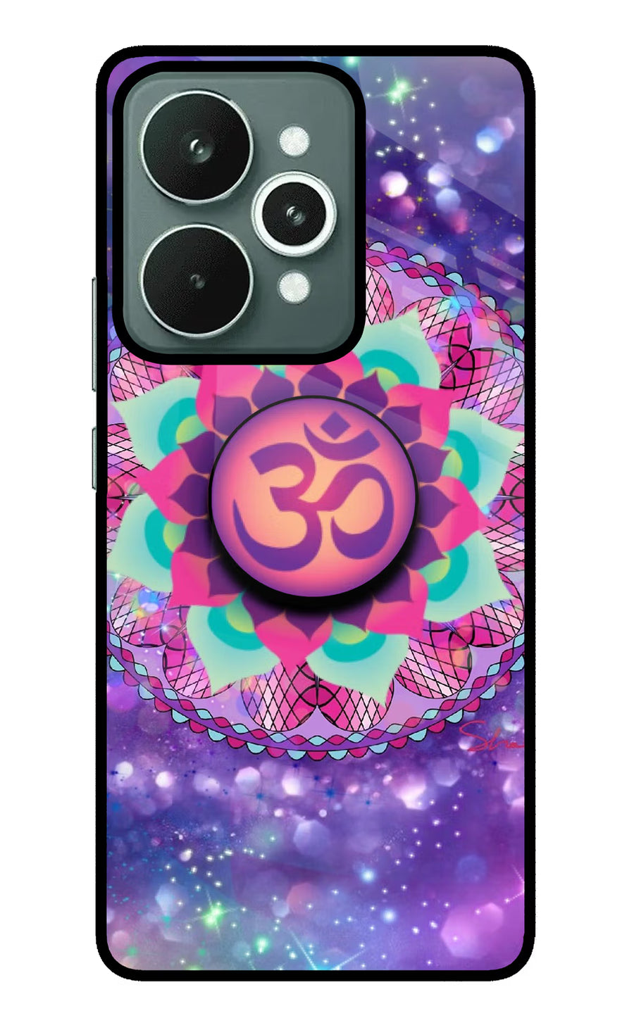 Om Purple Realme 15 Pop Case, Metal case