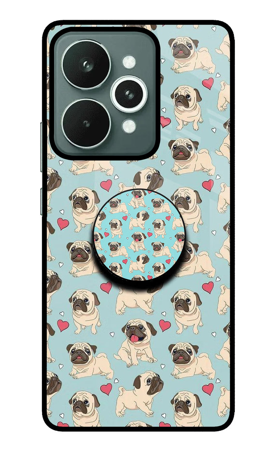 Pug Dog Realme 15 Pop Case, Metal case